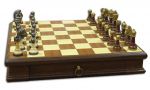 Шахматы "Staunton With Wood" (коричн. доска) 45 см